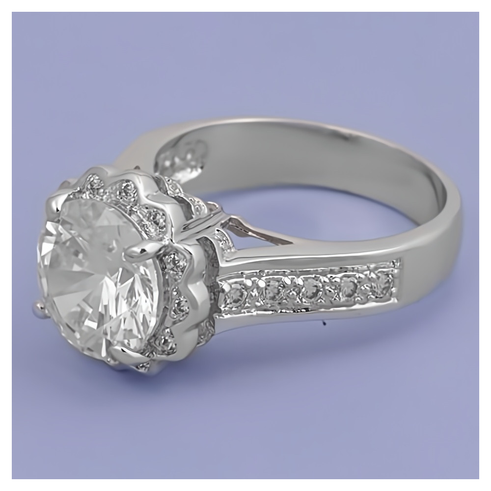 Cubic Zirconia Jewelry Gift Glitzs Jewels 925 Sterling Silver CZ Ring Purple Cubic Zirconia Jewelry Gift Glitzs Jewels 925 Sterling Silver CZ Ring Purple